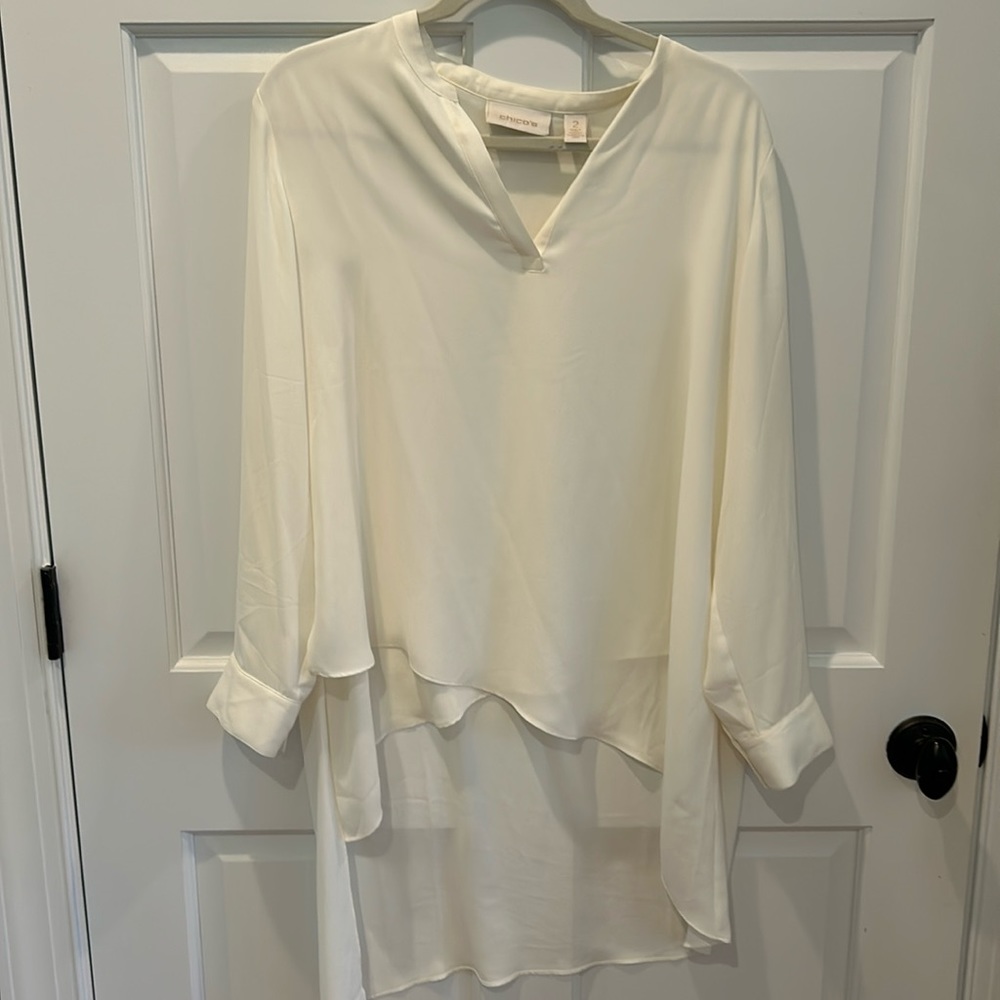 Chico”s cream high low top
